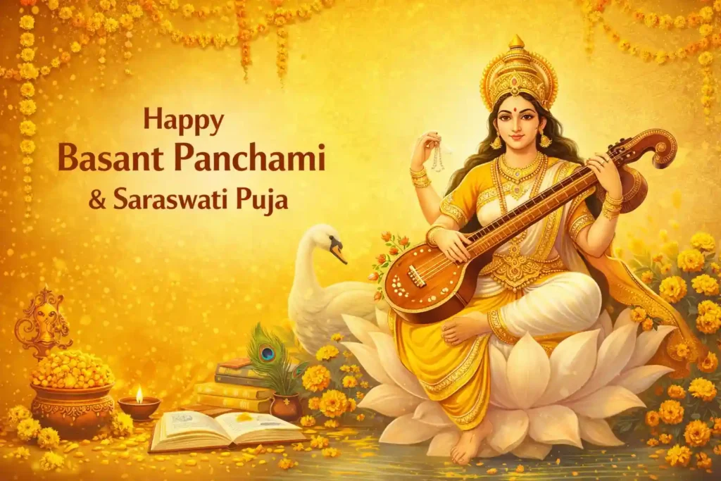 Happy Basant Panchami Saraswati Puja 2026