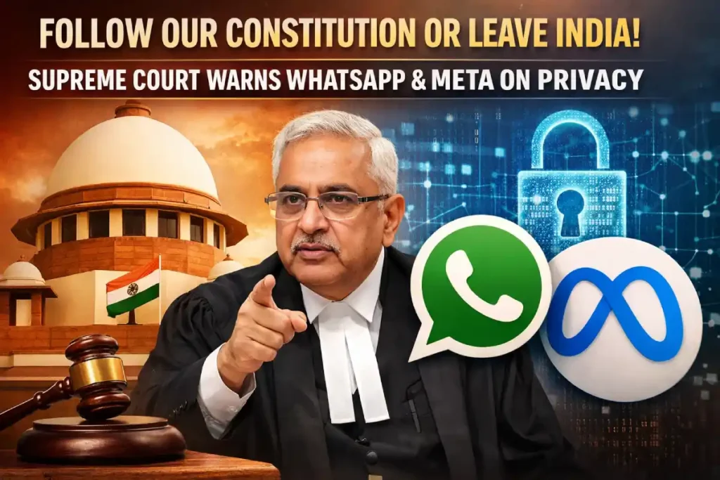 सुप्रीम कोर्ट की मेटा-व्हाट्सएप को दोटूक: ‘गोपनीयता का उल्लंघन नहीं चलेगा, अगर भारतीय कानून पसंद नहीं तो भारत छोड़ दो’