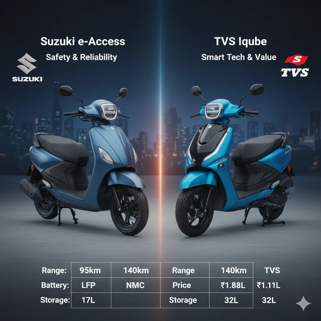 Suzuki e-Access vs TVS iQube